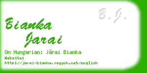 bianka jarai business card