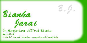 bianka jarai business card